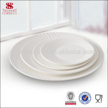 Vajilla de porcelana china al por mayor de plato redondo de cerámica del hotel suministros de fábrica